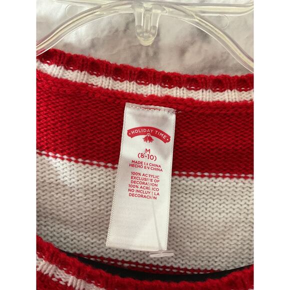 Holiday Time Penguin Accent Sweater Sequins Red Medium 8/10 - Picture 7 of 7